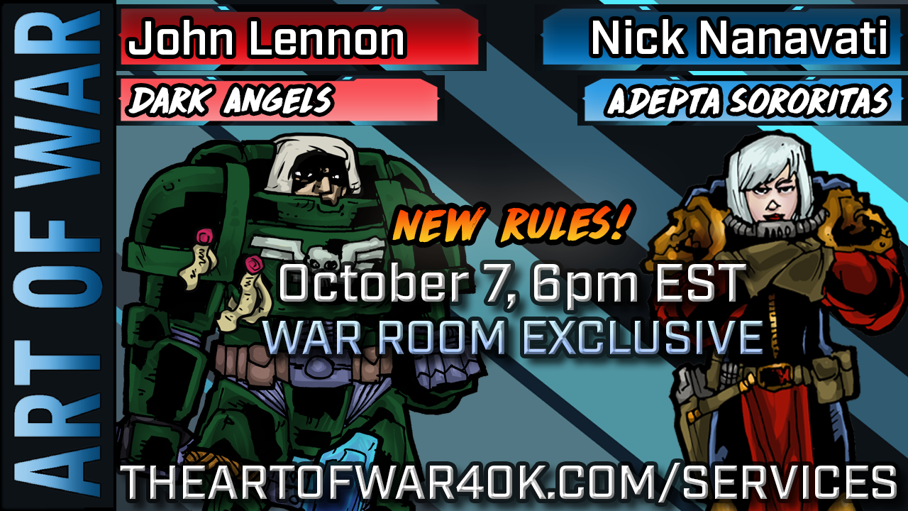 Coaching Game: Dark Angels vs Sisters of Battle – The Art of War
